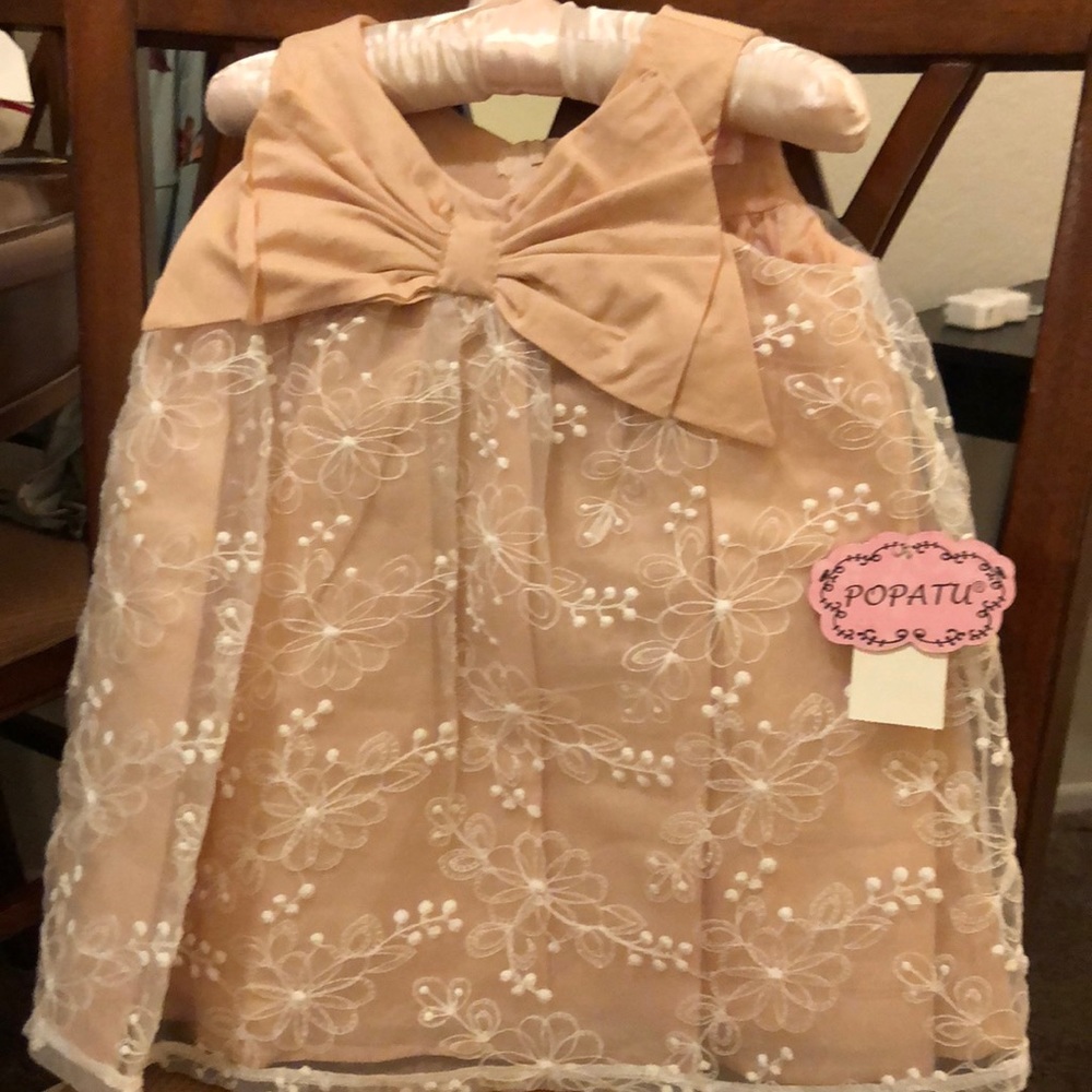 Popatu blush pink/cream dress